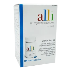 Alli 60mg weight loss capsules UK packaging